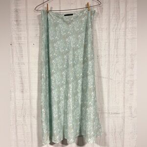 Cotton Candy LA teal floral maxi skirt